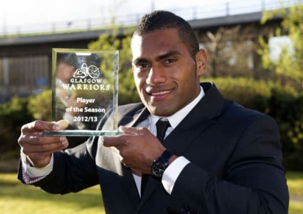 Niko Matawalu with his Warriors' Player of the Year award. Picture: SNS