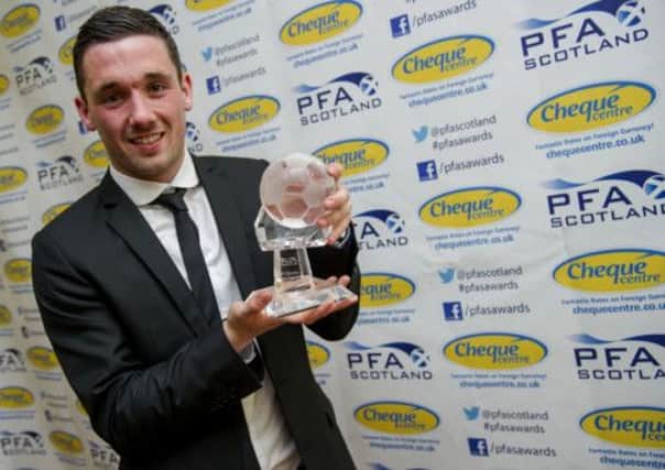 Nicky Clark with his PFA Scotland Second Division Player of the Year award. Picture: SNS