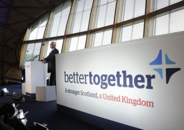 Alistair Darling speaks at a press conference on behalf of Better Together. Picture: Andy O'Brien