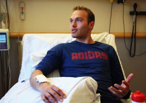 British doubles tennis specialist Ross Hutchins receives treatment for Hodgkin's lymphoma. Picture: Getty