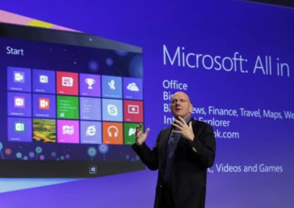 Microsoft chief executive Steve Ballmer said last year that the launch of Windows 8 was a 'bet-the-company' moment. Picture: AP