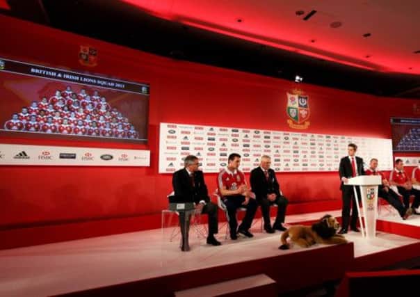 The Lions' squad announcement. Picture: Getty