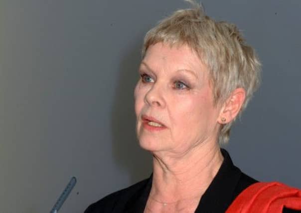 Judi Dench on a previous visit to the university. Picture: Contributed
