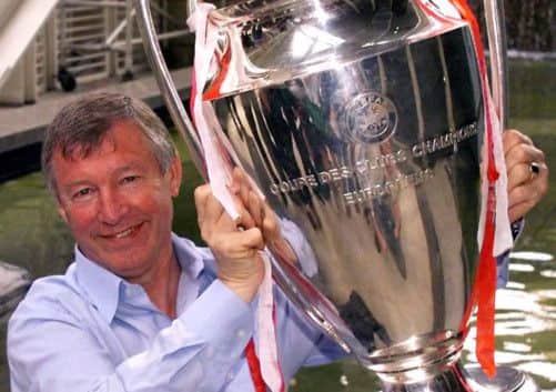 Alex Ferguson with the European Champions League Cup in 1999. Picture: PA