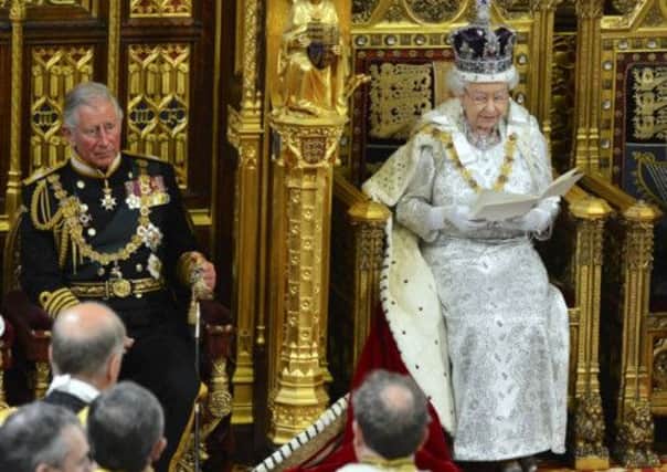 Queen Elizabeth delivers her speech during the State Opening of Parliament. Picture: PA
