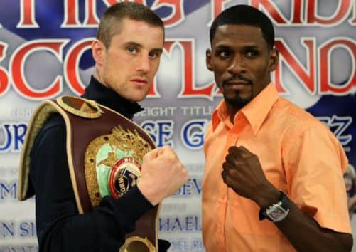 Ricky Burns with challenger Jose Gonzalez. Picture: PA