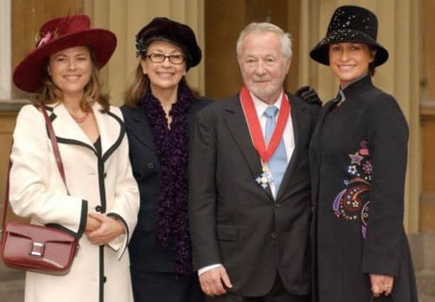 Bryan Forbes with his wife, Nanette Newman, and daughters, actress Emma (right) and journalist Sarah (left). Picture: PA