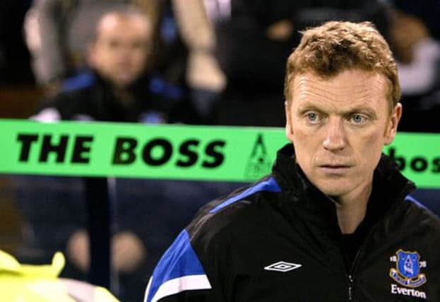 Despite a less-than-stellar playing career, David Moyes soon made it clear he was the boss at Everton. Picture: Nick Potts/PA