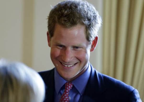 Prince Harry at a meeting in Washington at the start of his US visit. Picture: Getty