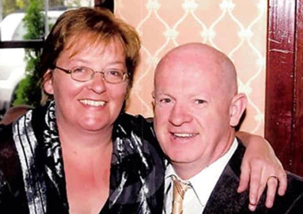Fire survivor Angela Sharkey, pictured with husband Thomas, who died along with the couple's children. Picture: PA