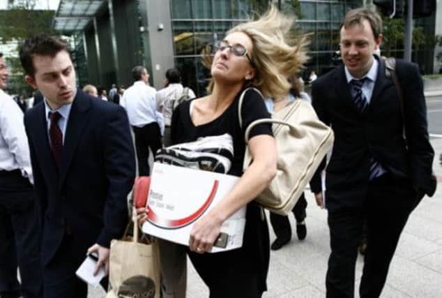 An ex-employee of Lehman Brothers leaves the bank in 2008. Picture Reuters
