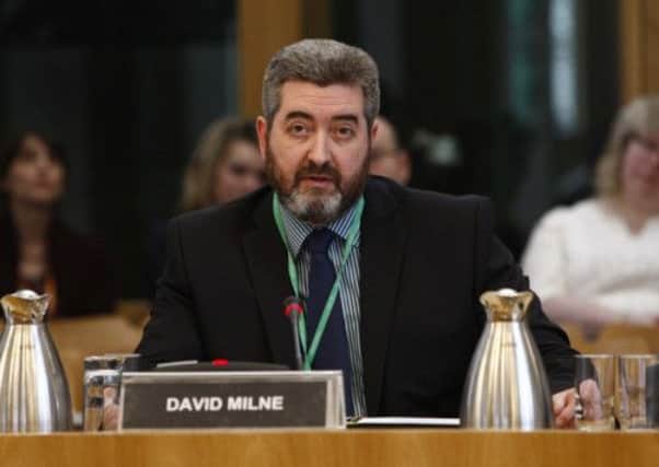 David Milne gives evidence to the Scottish Parliament's Petitions Committee on Tuesday. Picture: TSPL