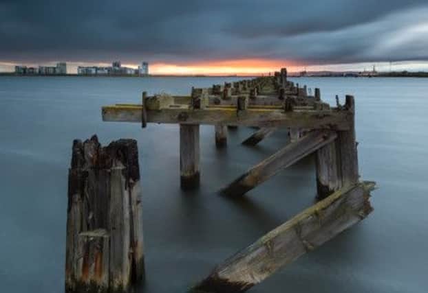 The old pier near the Britannia yacht in Leith. Picture: Rod Hanchard-Goodwin