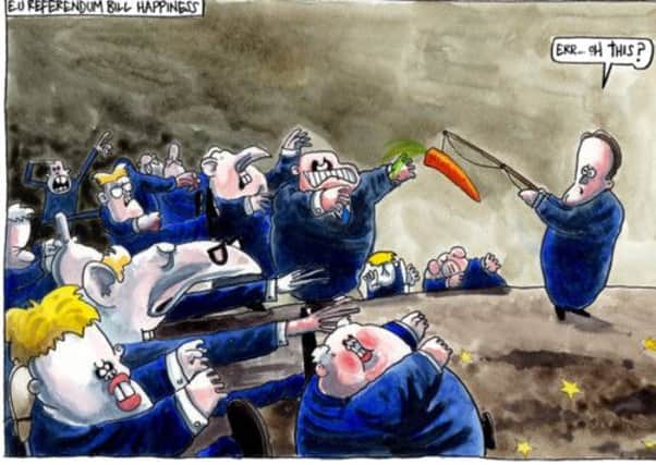 David Cameron and his backbenchers. Illustration: Iain Green