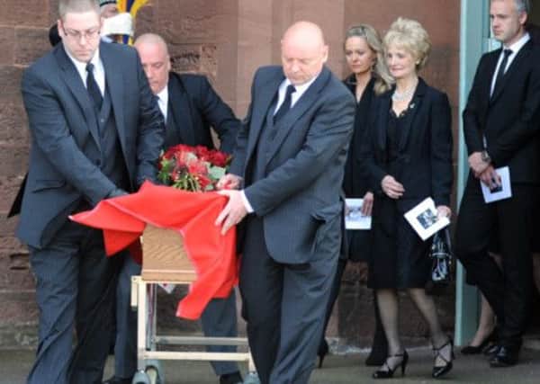 The funeral of Scottish war veteran and Arctic Convoys campaigner Jock Dempster. Picture: Jane Barlow