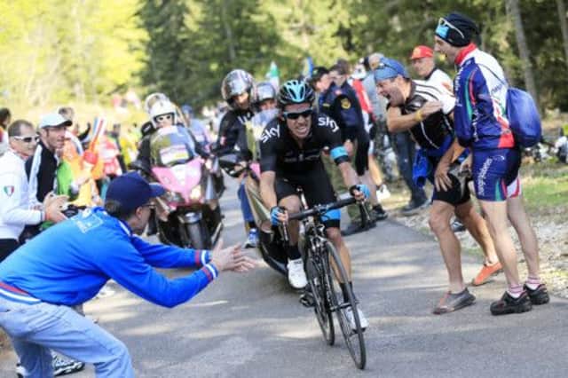 Rigoberto Uran on his way to winning the 10th stage of the Giro d'Italia. Picture: AP