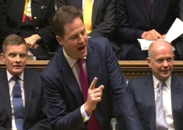 Deputy Prime Minister Nick Clegg came under pressure from Tory backbenchers. Picture: PA