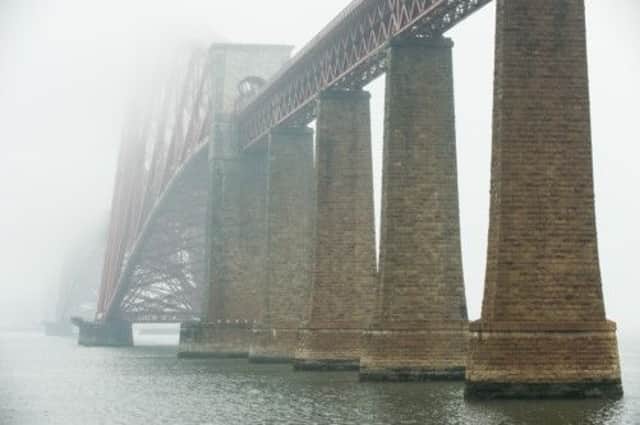 The Forth Rail Bridge shrowded in fog. Picture: Ian Georgeson