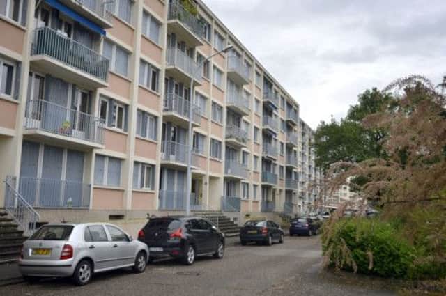 The apartment block near Lyon where the bodies of the two children were found. Picture: Getty Images
