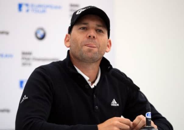 Sergio Garcia faces the media yesterday ahead of the BMW PGA Championship at Wentworth. Picture: Getty