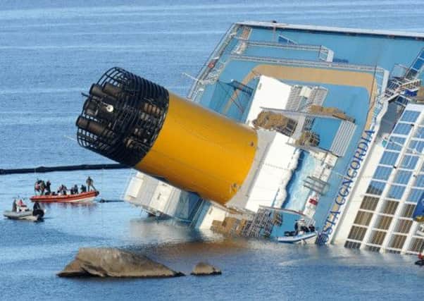 The cruise ship Costa Concordia lies stricken off the shore of the island of Giglio. Picture: Getty