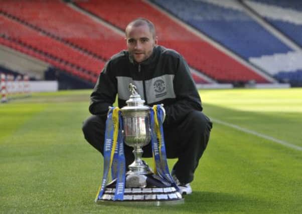 James McPake at Hampden with the Scottish Cup. Picture: Robert Perry