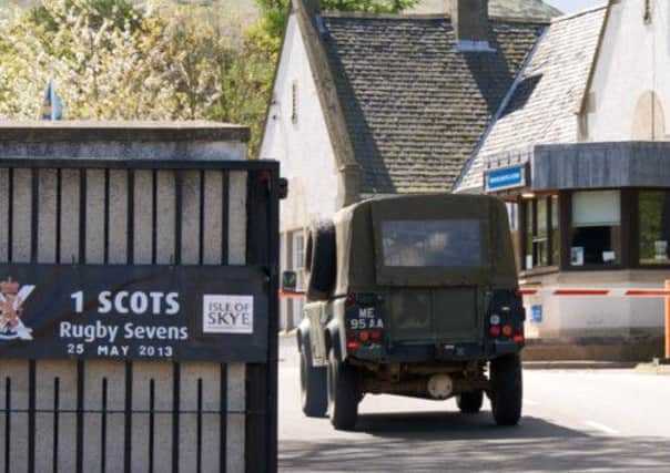 Dreghorn Barracks was one of the bases placed on alert. Picture: Joey Kelly
