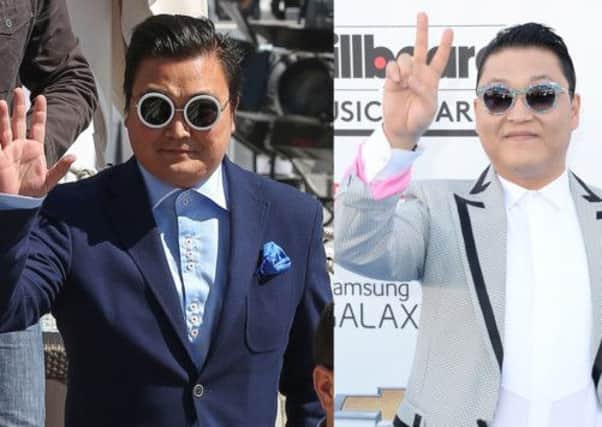Doppelgang-nam style? The imposter, left, and the real Psy. Picture: Getty