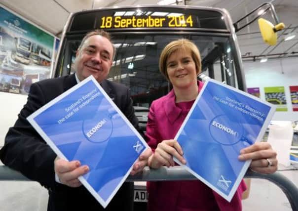 Nicola Sturgeon and Alex Salmond launched Scotlands Economy: The Case for Independence, which is half right but doesnt join the dots. Picture: PA