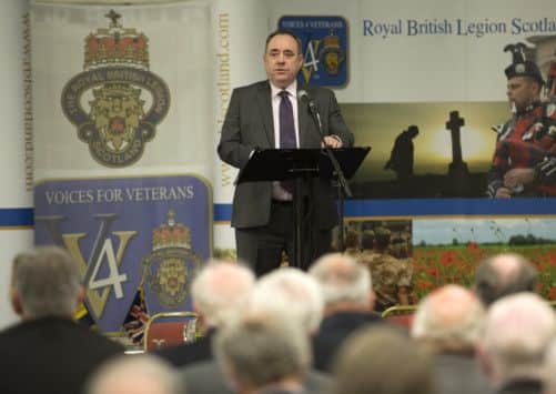 Alex Salmond announced the events during the Royal British Legion Scotland annual conference in Perth. Picture: Perthshire Picture Agency