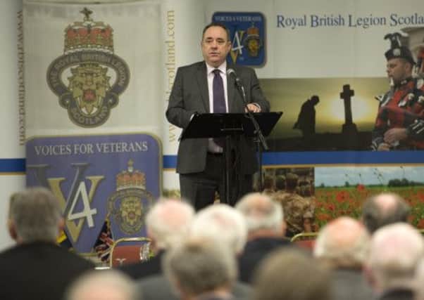 Alex Salmond announced the events during the Royal British Legion Scotland annual conference in Perth. Picture: Perthshire Picture Agency