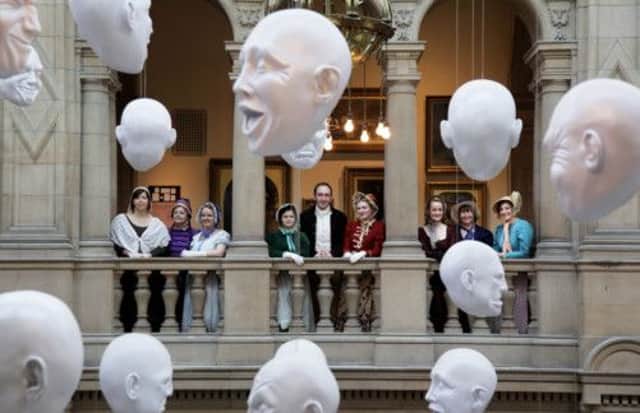 Mmembers of the the Scottish branch of the Jane Austen Society at Kelvingrove Museum in Glasgow. Picture: Iain McLean