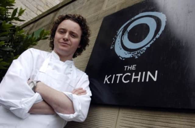Tom Kitchin, pictured outside his Leith restaurant. Picture: TSPL
