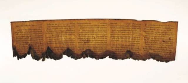 A section of the Dead Sea Scrolls. Picture: AP