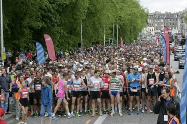 Sunday's Edinburgh Marathon attracted thousands of runners and spectators. Picture: Toby Williams
