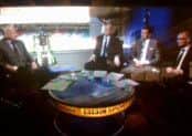 The BBC panel work their way through two hours of build-up. Picture: Contributed