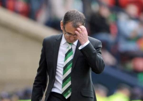 A dejected Pat Fenlon watches his side at Hampden. Picture: Jane Barlow
