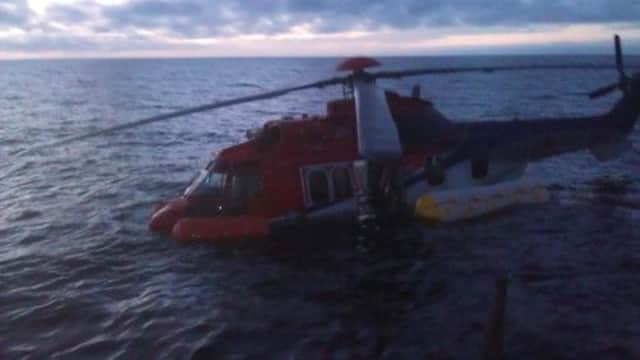 In October last year a Super Puma was forced to ditch 32 miles south of Shetland. Picture: RNLI/Lerwick