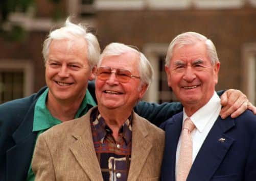 Dad's Army actors, Ian Lavender, Clive Dunn and Bill Pertwee. Picture: PA