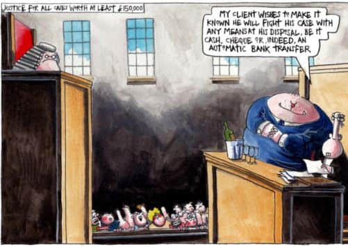 The Scottish justice system comes under attack. Illustration: Iain Green