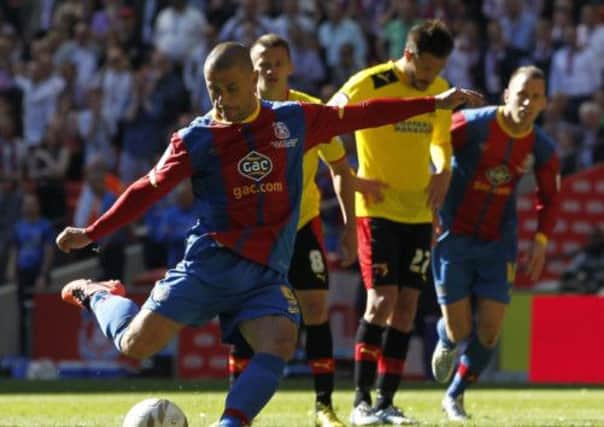 Kevin Phillips strikes the winning penalty. Picture: Getty