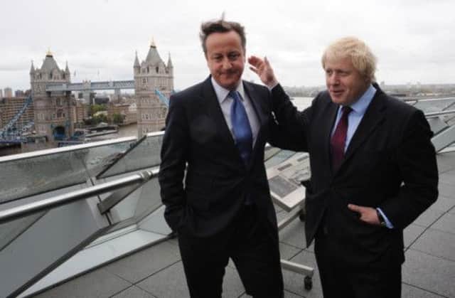 Boris Johnson yesterday insisted he was backing David Cameron all the way as Prime Minister. Picture: PA