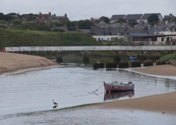 The footbridge, connecting the village of Cruden Bay with the beach at the Bay of Cruden. Picture: Complimentary