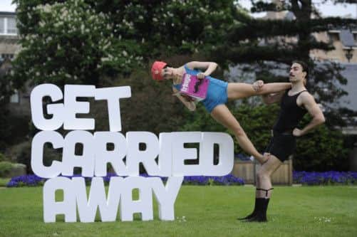 The Edinburgh Fringe Programme launched at the Botanic Gardens with help from acro balancers Jonathan Elders and Felicity Edmond. Picture: Esme Allen