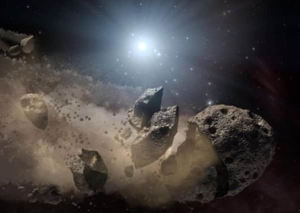 A Nasa image showing a broken-up asteroid. Picture: Nasa