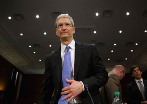 Tim Cook has seen Apple's share price fall 44 per cent since September. Picture: Getty