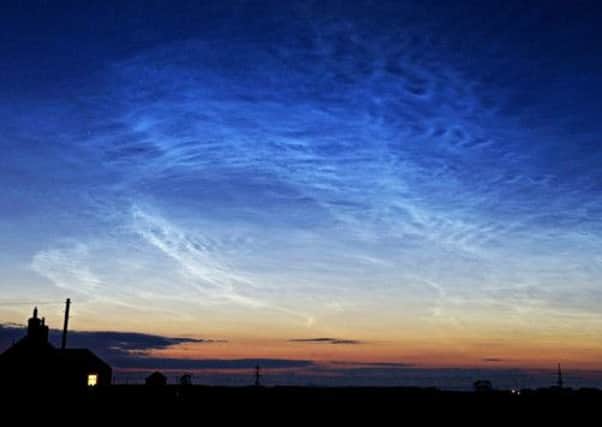 Noctilucent cloud above East Lothian. Picture: Jim Hunter