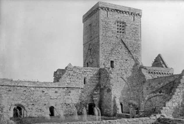 Are their ghostly monks in this vintage photo of Iona Abbey? Picture: RCAHMS