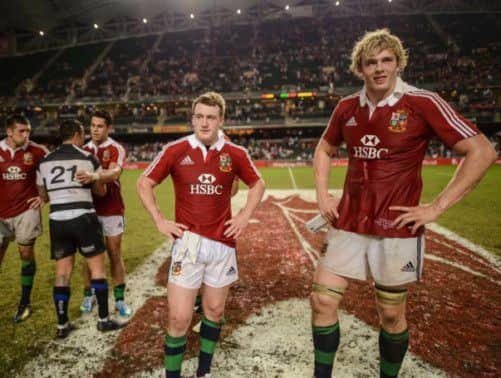 Scotland's Richie Gray and Stuart Hogg. Picture: Getty