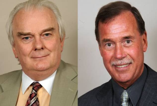 Lord Laird, left, resigned the UUP whip, whilst Lord Mackenzie (right) and Lord Cunningham are suspended. Picture: PA